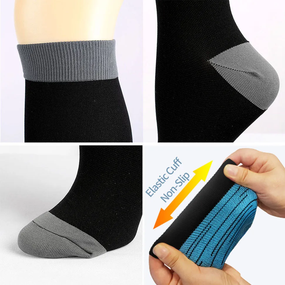 3 Pairs Artwork Painting Socks 20-30 mmHg Compression Stockings
