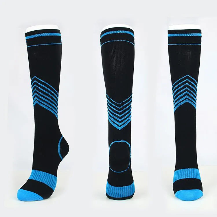 3 Pairs Unisex Nylon Sports Compression Socks Knee-High Stockings
