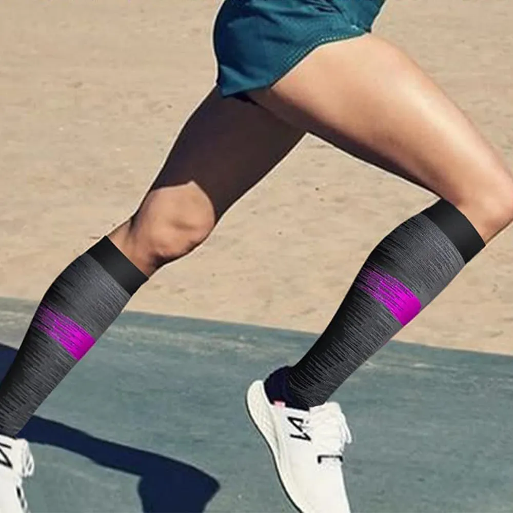 6 Pairs Set Compression Socks Knee High Nylon Stocking Leg Support Socks for Men and Women European size 34-39 - Style 1