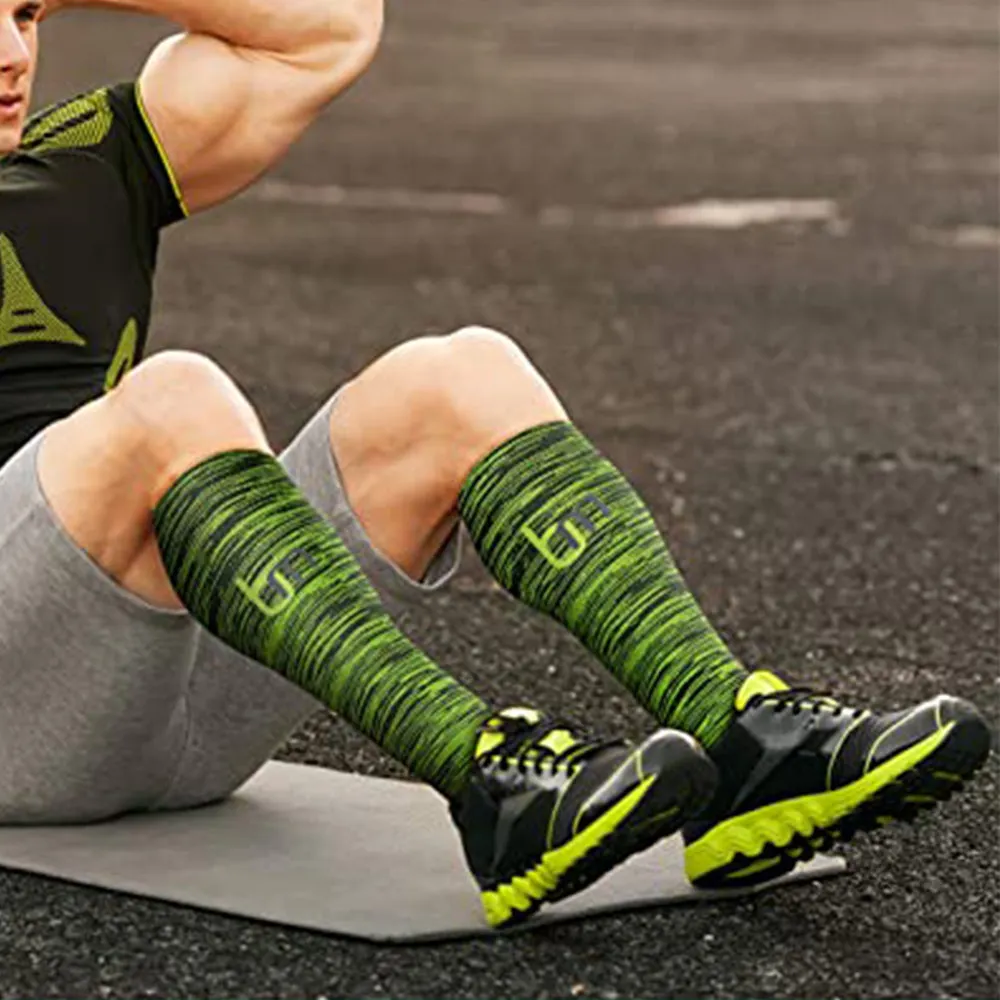 6 Pairs Set Compression Socks Knee High Nylon Stocking Leg Support Socks for Men and Women European size 40-46 Style 3