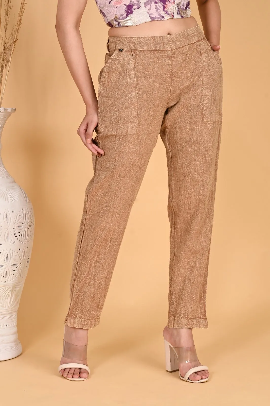ARMY GREEN DENIM COTTON PANTS