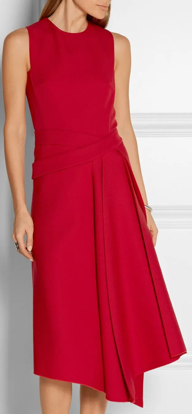 Asymmetric Pleated Dress