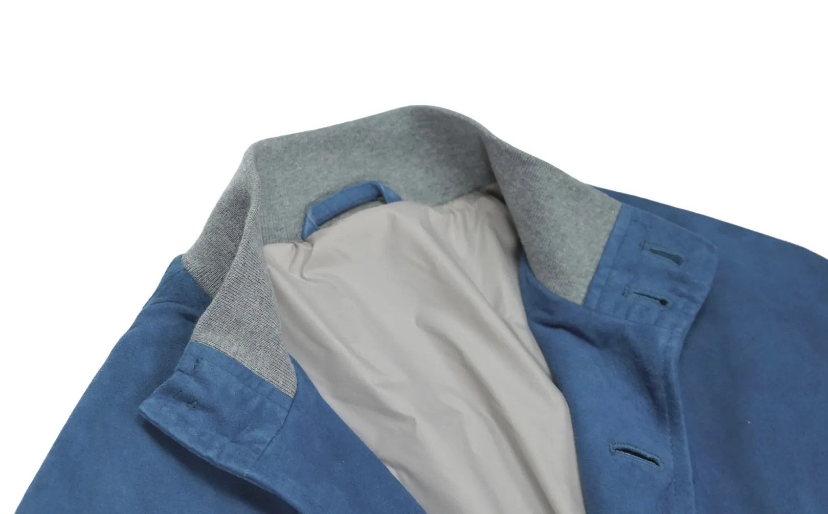 Barba Napoli - Pale Blue Flight Suede Jacket50