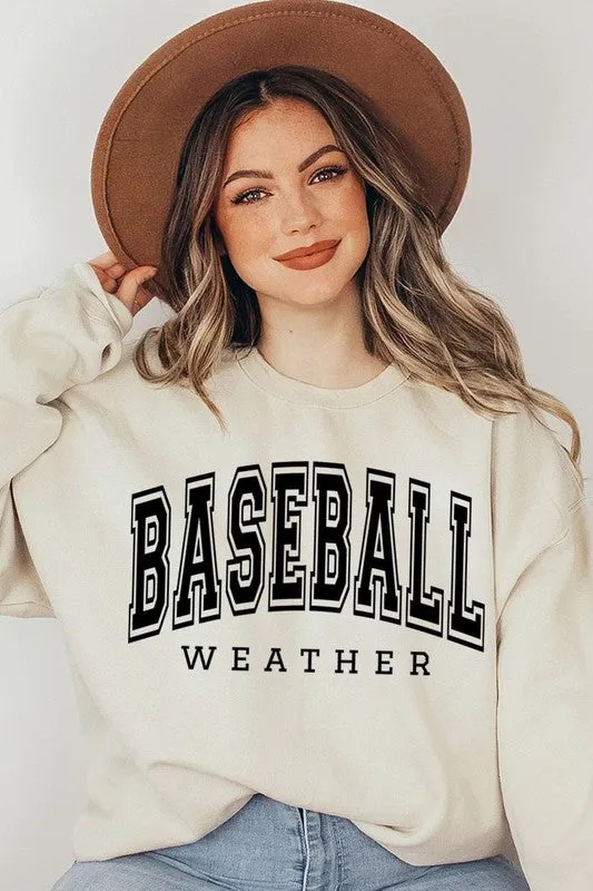 Baseball Weather Graphic Sweatshirts