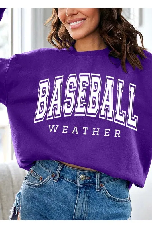 Baseball Weather Graphic Sweatshirts