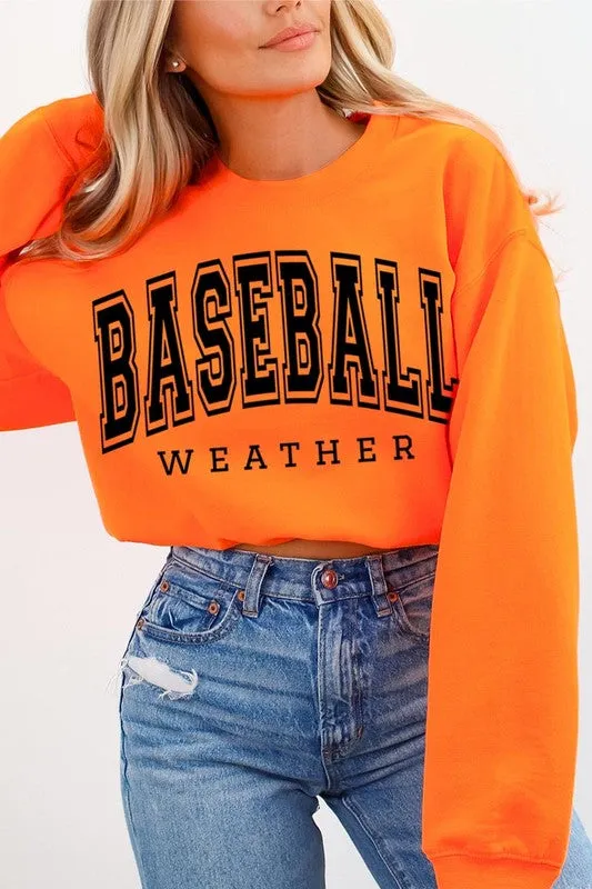 Baseball Weather Graphic Sweatshirts