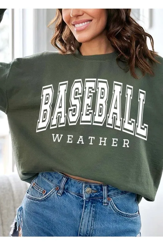 Baseball Weather Graphic Sweatshirts