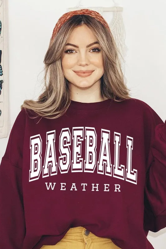 Baseball Weather Graphic Sweatshirts