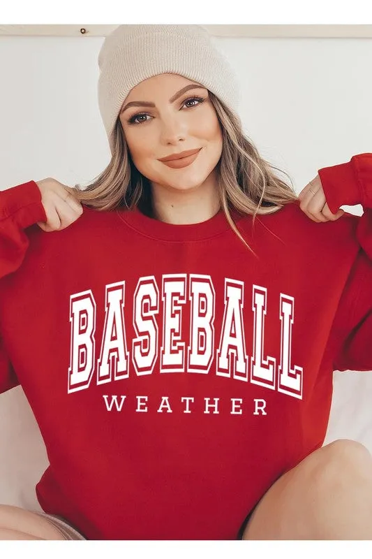 Baseball Weather Graphic Sweatshirts
