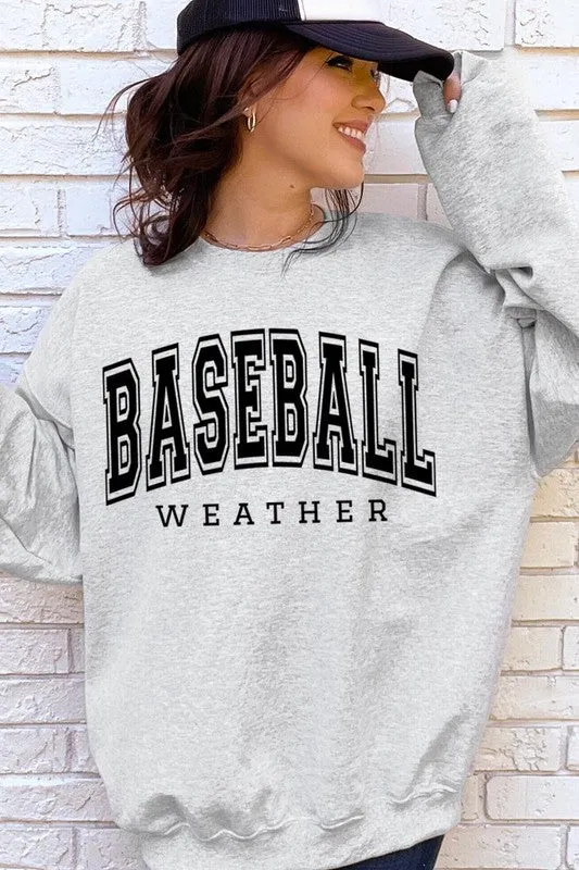Baseball Weather Graphic Sweatshirts