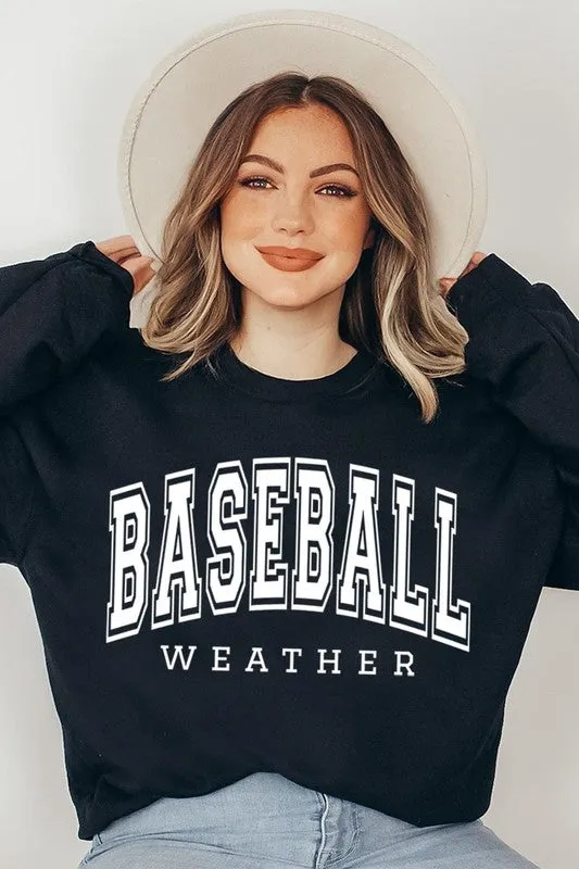Baseball Weather Graphic Sweatshirts