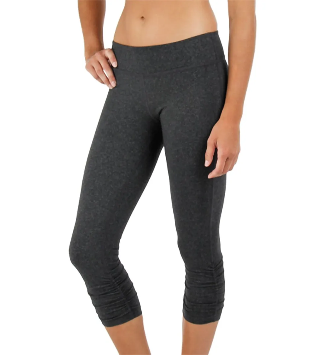 Beyond Yoga Women's Heather Gray Gathered Legging
