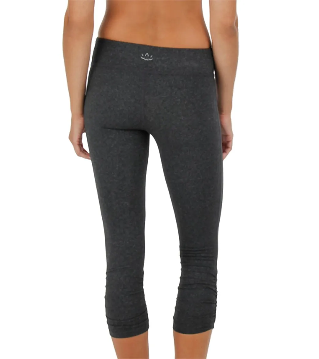 Beyond Yoga Women's Heather Gray Gathered Legging