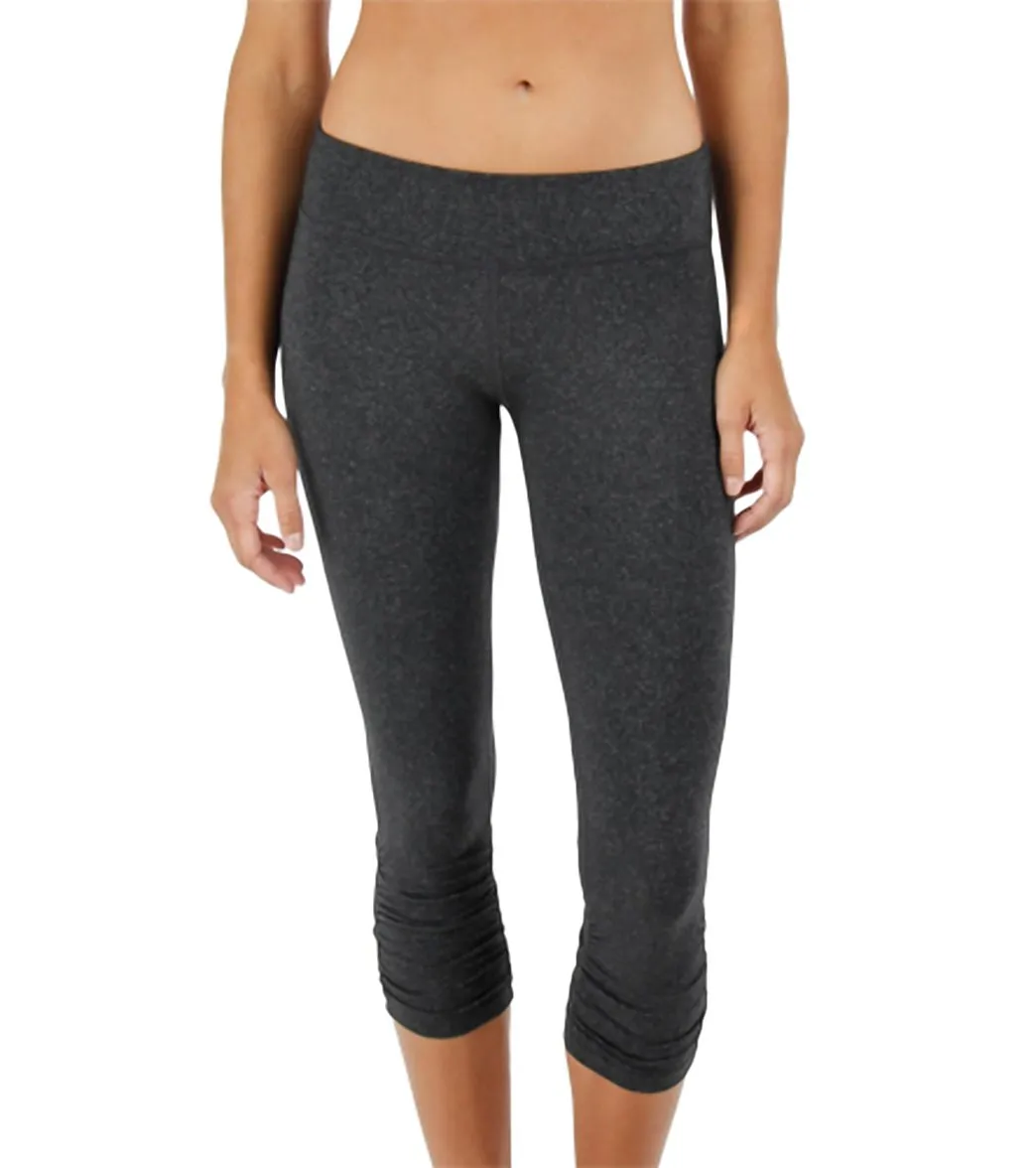 Beyond Yoga Women's Heather Gray Gathered Legging