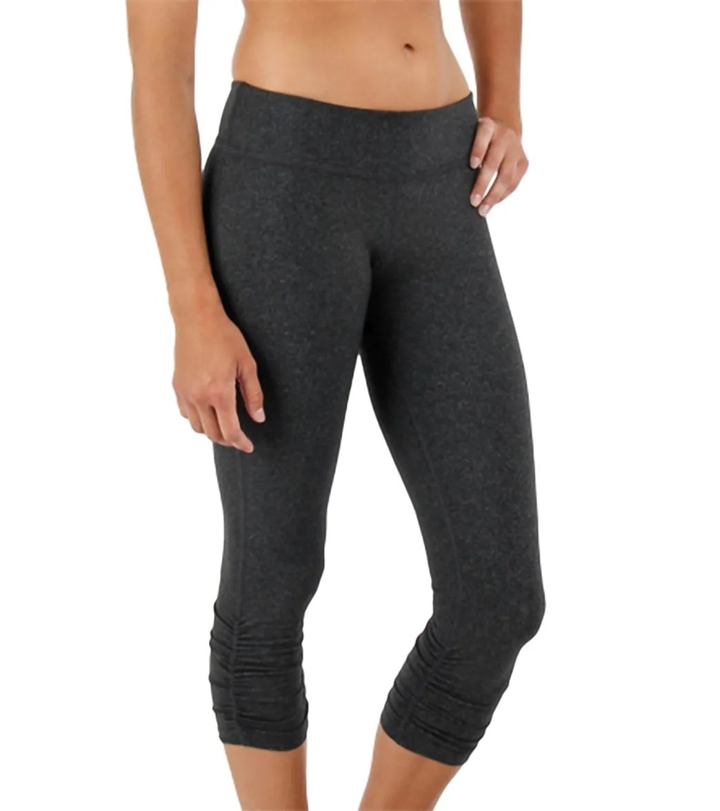 Beyond Yoga Women's Heather Gray Gathered Legging