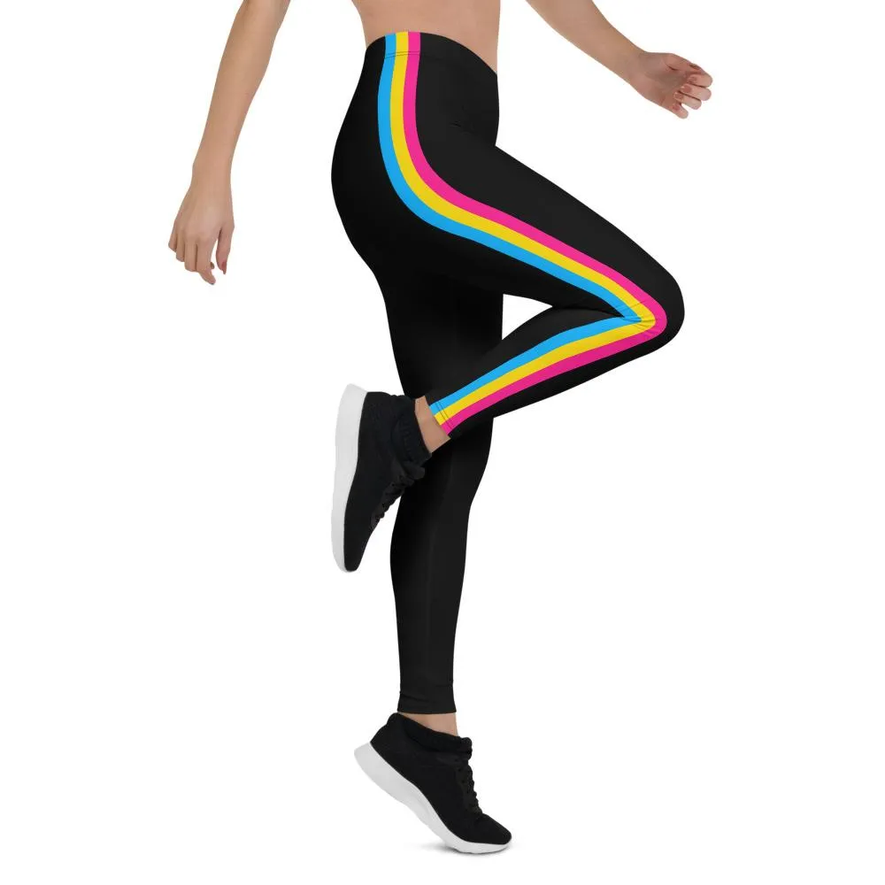 Black Pansexual Stripe Leggings
