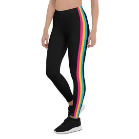 Black Pansexual Stripe Leggings
