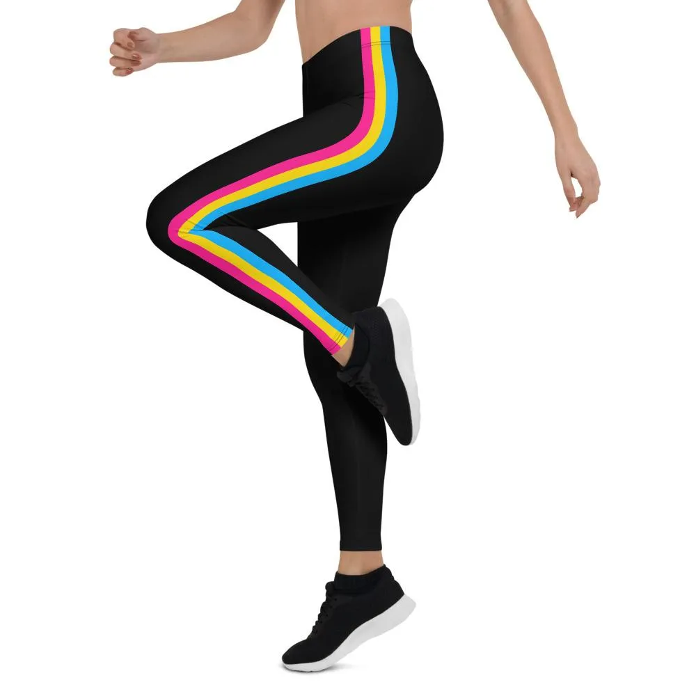 Black Pansexual Stripe Leggings