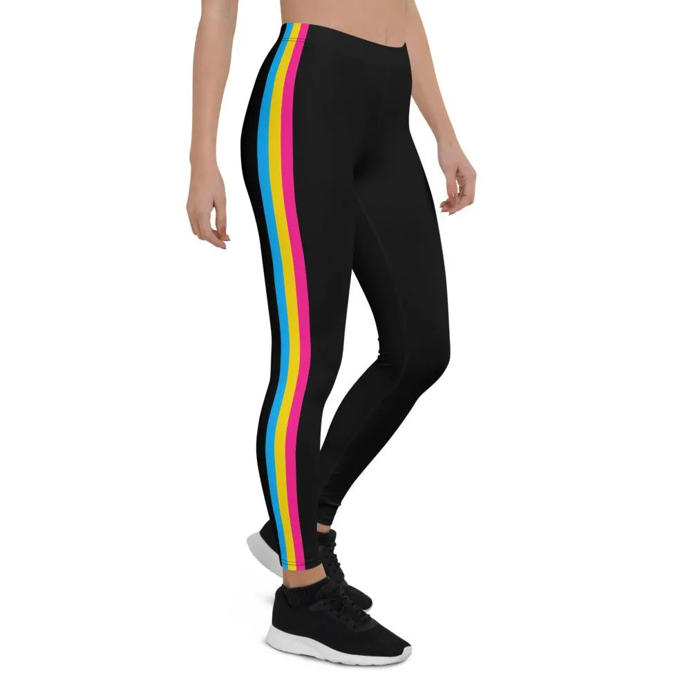 Black Pansexual Stripe Leggings