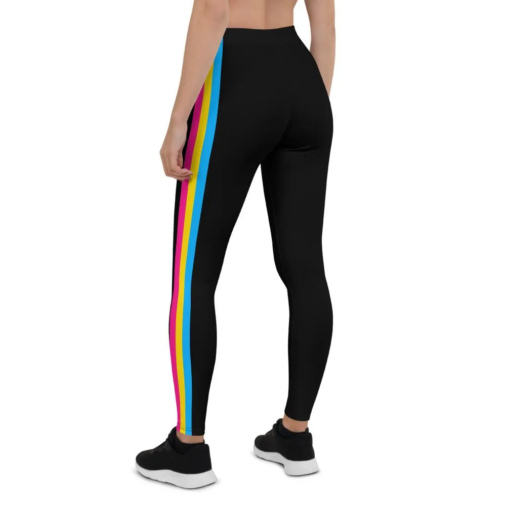 Black Pansexual Stripe Leggings