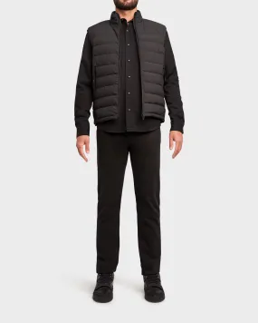 Black Quilted Padded Sleeveless Blouson