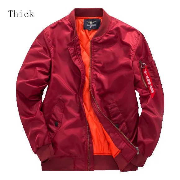 Bomber Jacket 2018 Men's Fashion Thick Warm Autumn Winter Military Motorcycle Jackets Men Flight Ma-1 Pilot Air Force Brand coat