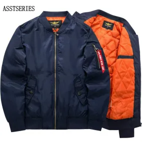 Bomber Jacket 2018 Men's Fashion Thick Warm Autumn Winter Military Motorcycle Jackets Men Flight Ma-1 Pilot Air Force Brand coat