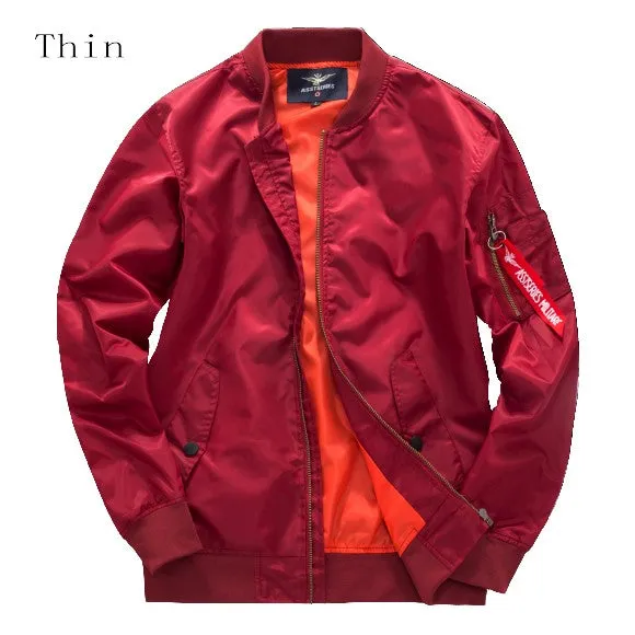 Bomber Jacket 2018 Men's Fashion Thick Warm Autumn Winter Military Motorcycle Jackets Men Flight Ma-1 Pilot Air Force Brand coat