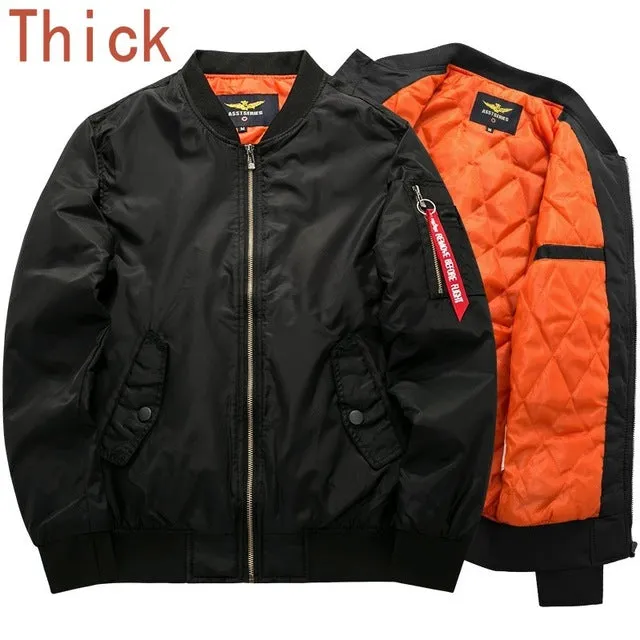Bomber Jacket 2018 Men's Fashion Thick Warm Autumn Winter Military Motorcycle Jackets Men Flight Ma-1 Pilot Air Force Brand coat