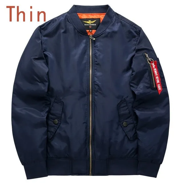 Bomber Jacket 2018 Men's Fashion Thick Warm Autumn Winter Military Motorcycle Jackets Men Flight Ma-1 Pilot Air Force Brand coat