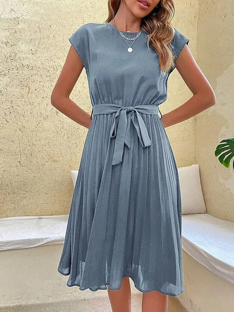 Celestia - Summer Pleated Mini Dress