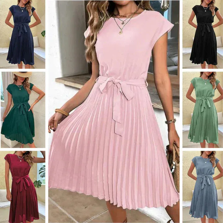 Celestia - Summer Pleated Mini Dress
