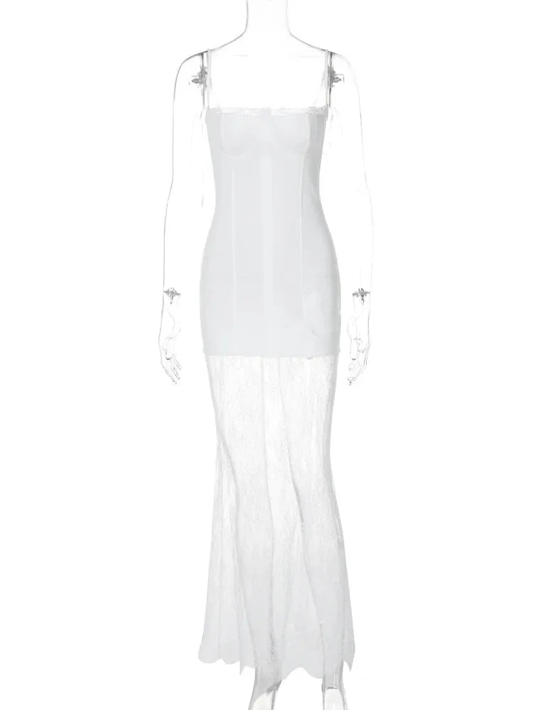 Corset Top and Lace Skirt Dress Perfect for Club Nights