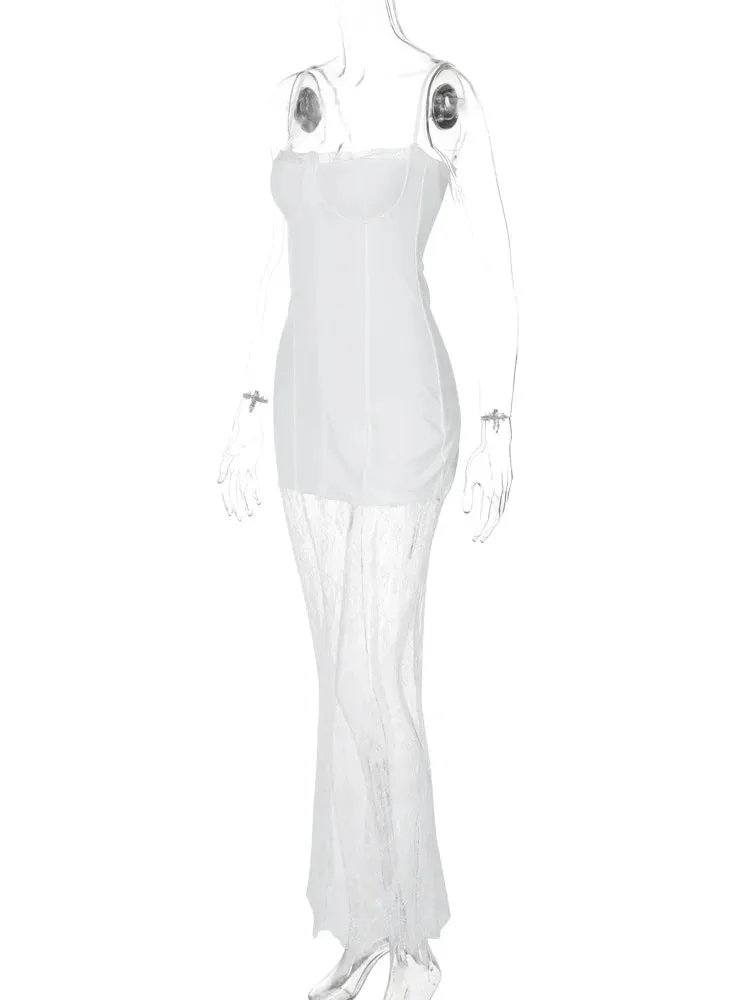 Corset Top and Lace Skirt Dress Perfect for Club Nights