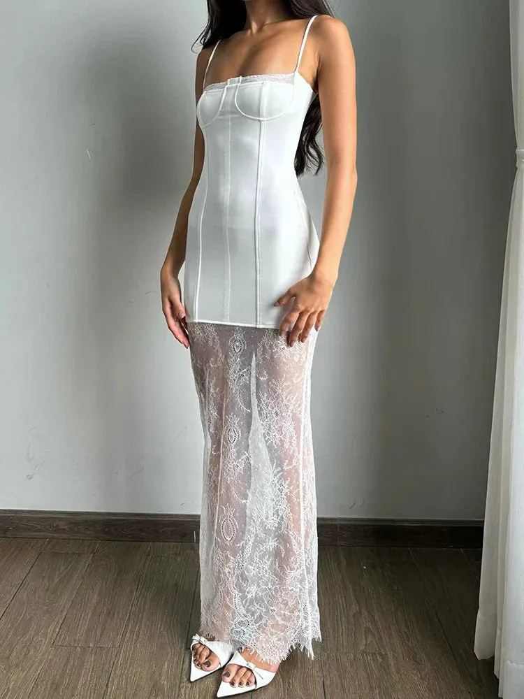 Corset Top and Lace Skirt Dress Perfect for Club Nights