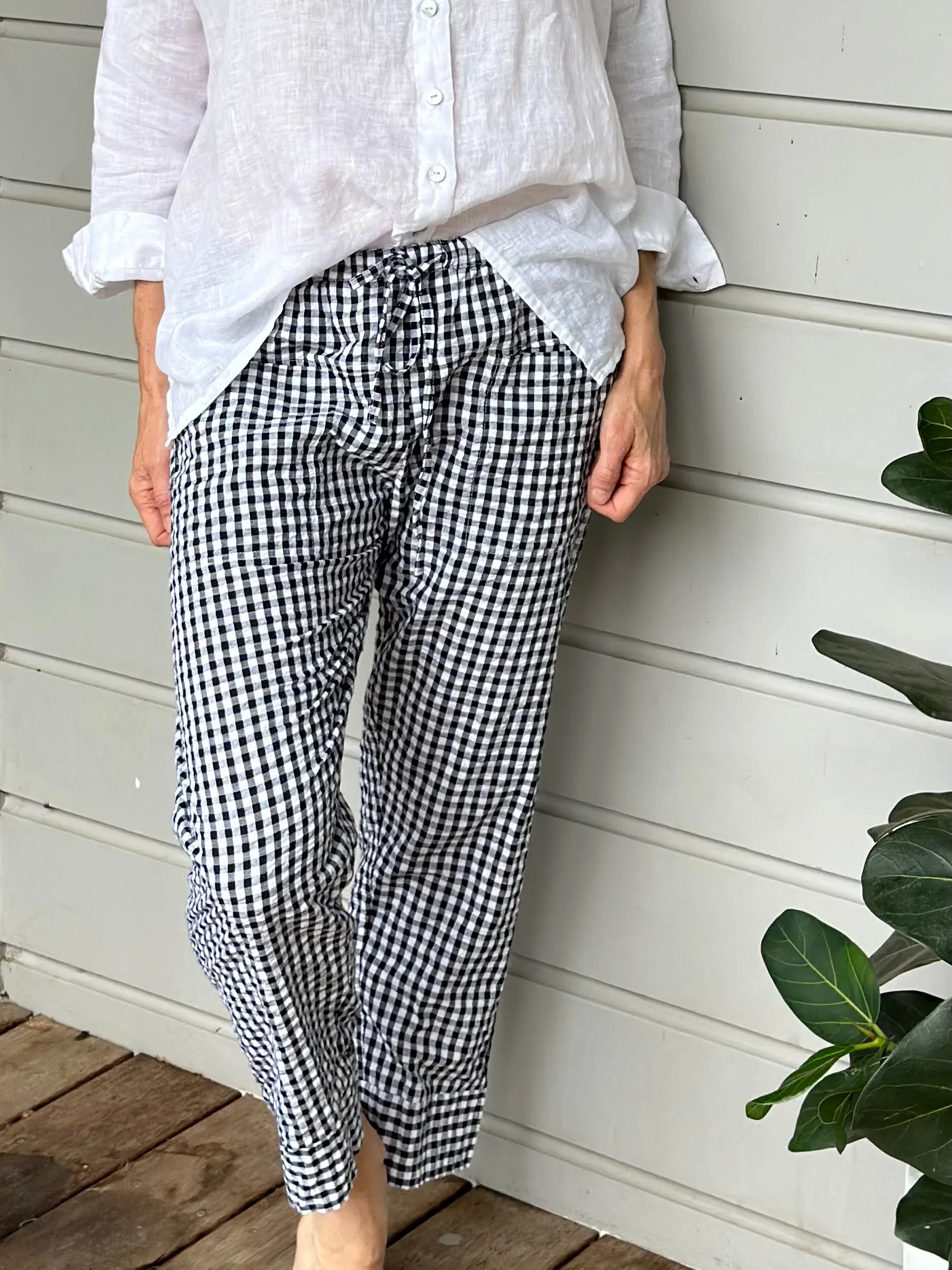 darcy pants -black gingham