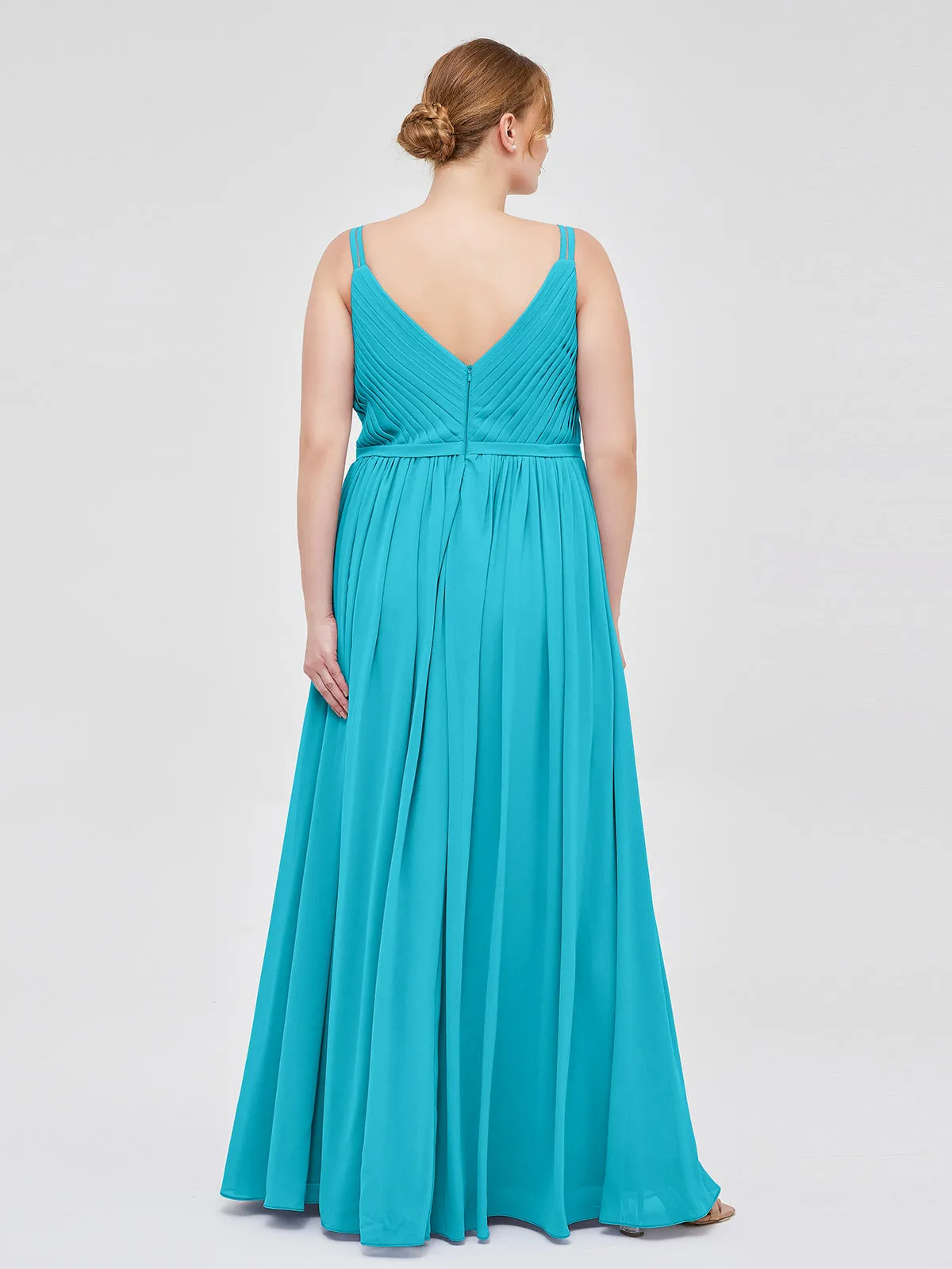 Double Strap Chiffon Bridesmaid Dresses Jade