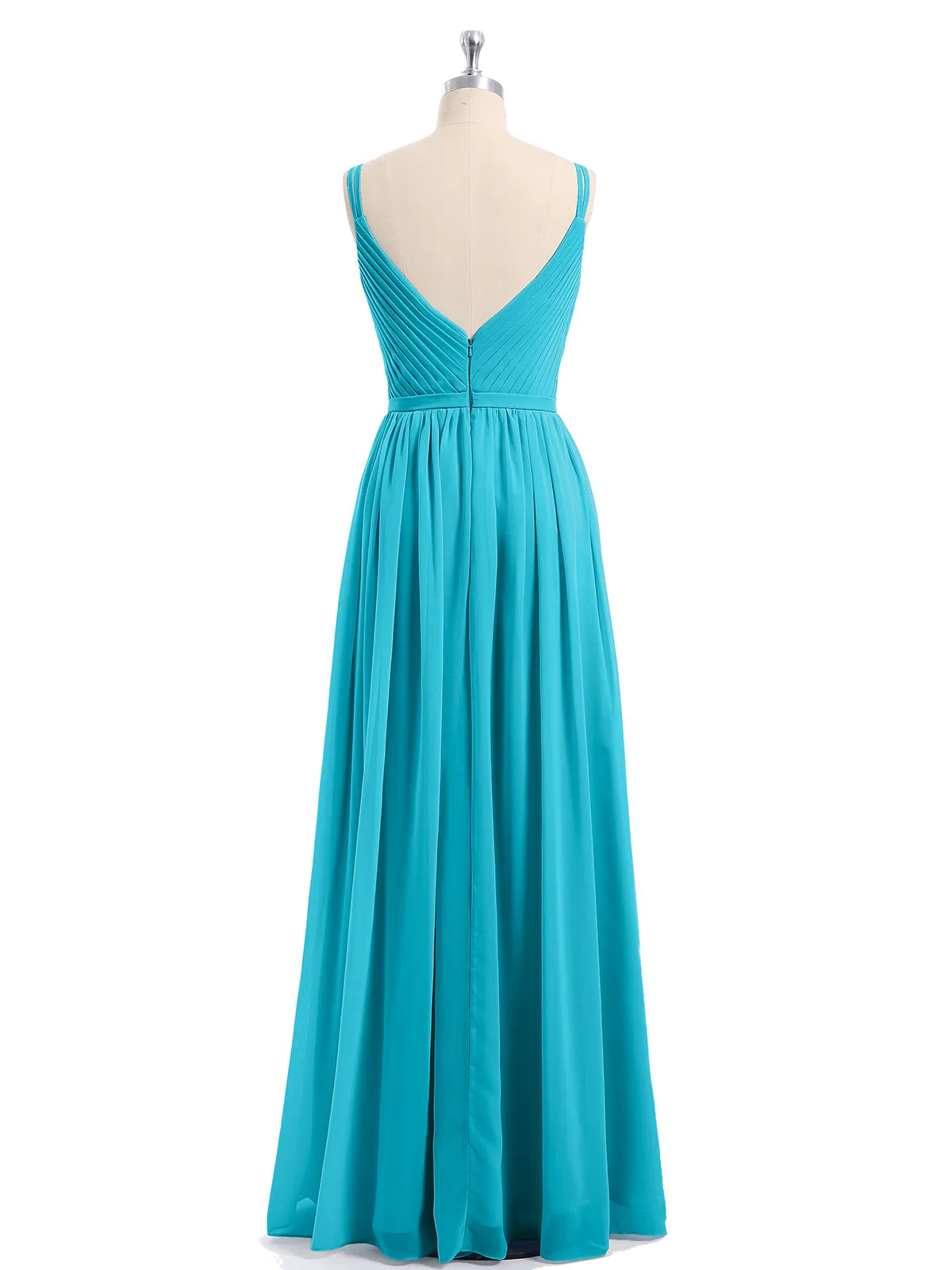 Double Strap Chiffon Bridesmaid Dresses Jade