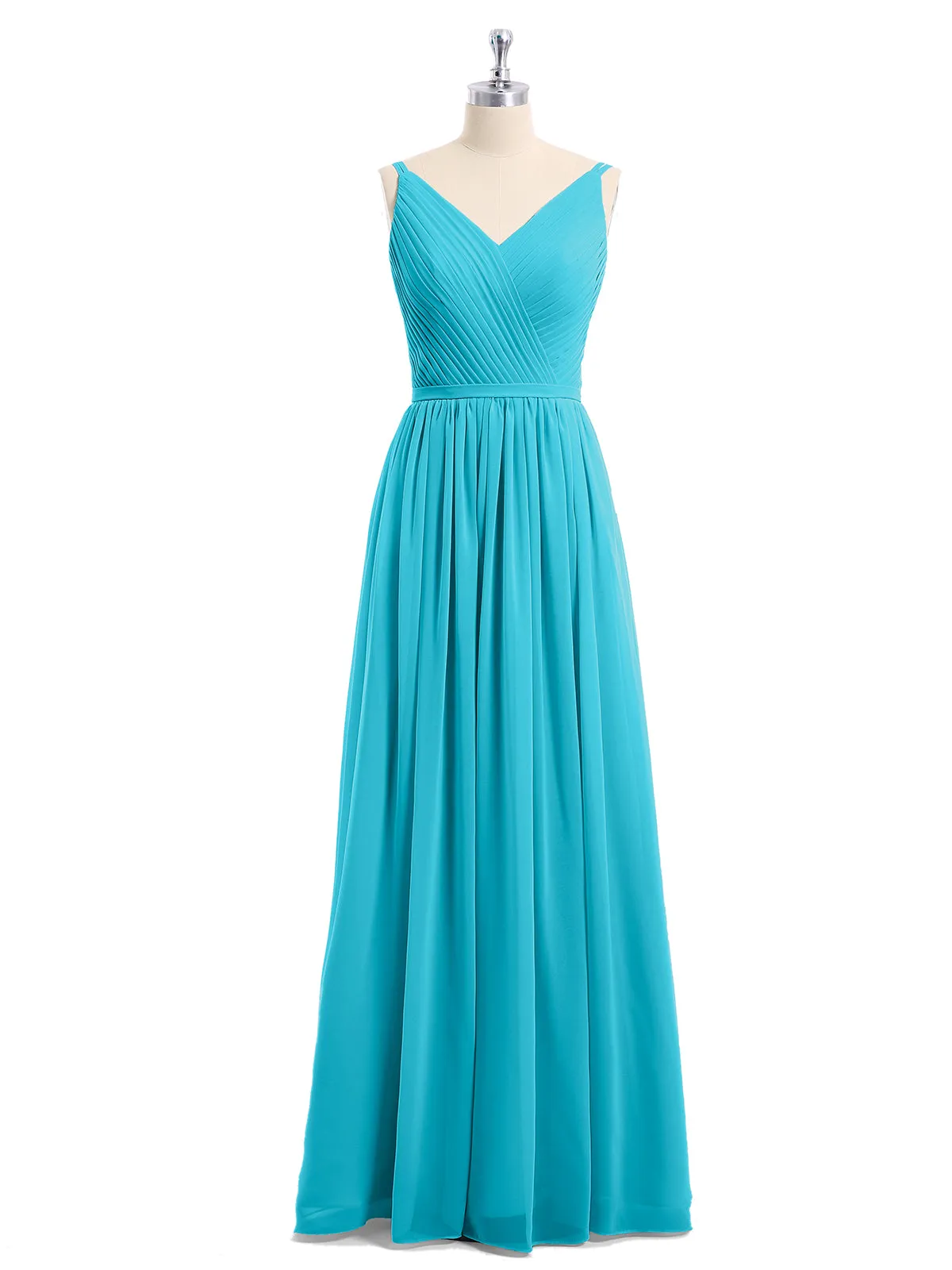 Double Strap Chiffon Bridesmaid Dresses Jade