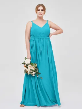 Double Strap Chiffon Bridesmaid Dresses Jade