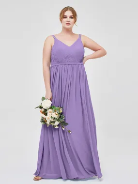 Double Strap Chiffon Bridesmaid Dresses Tahiti Plus Size