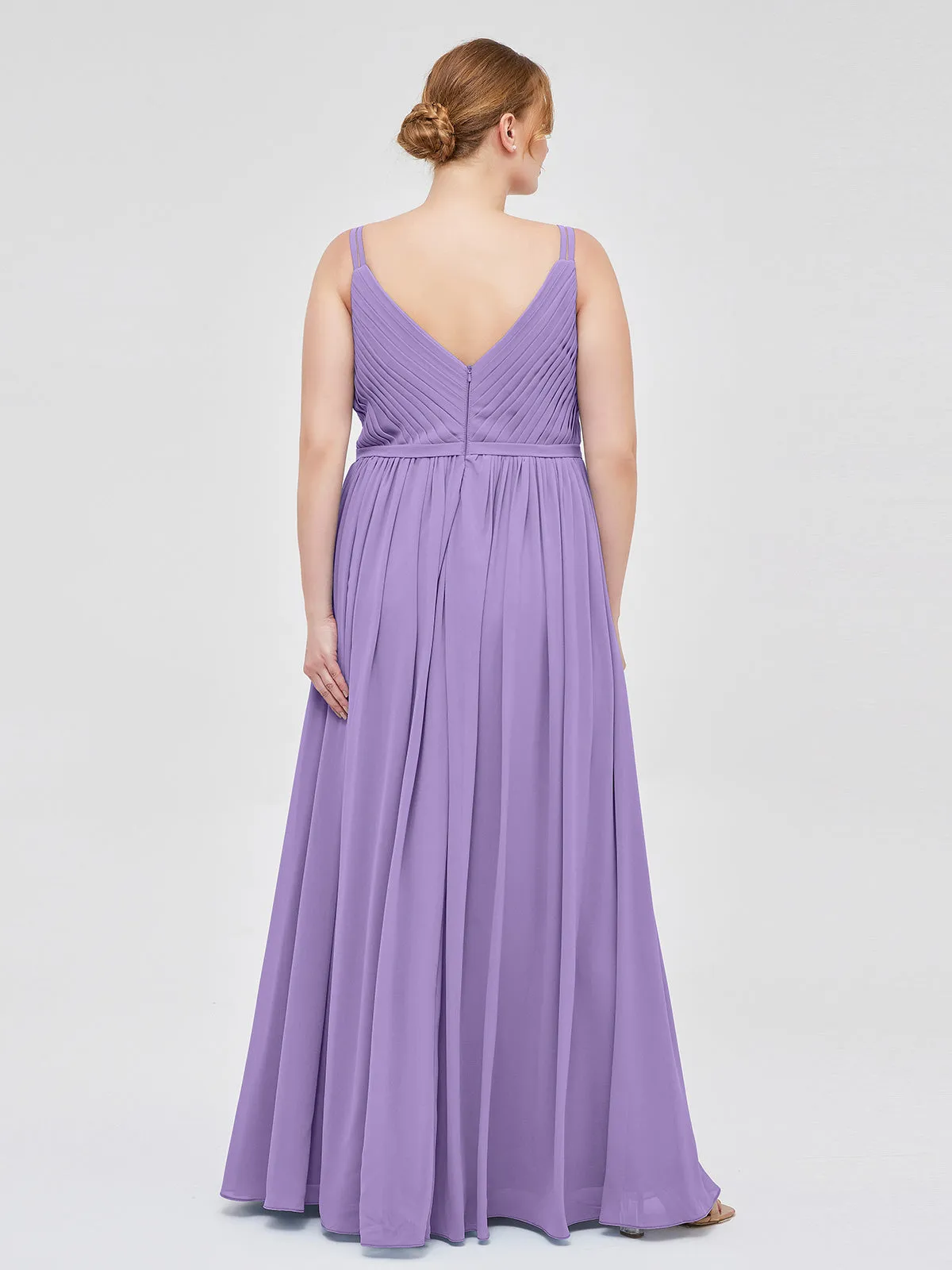 Double Strap Chiffon Bridesmaid Dresses Tahiti Plus Size