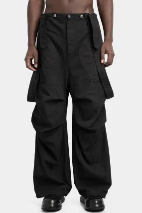 Draped suspender pants