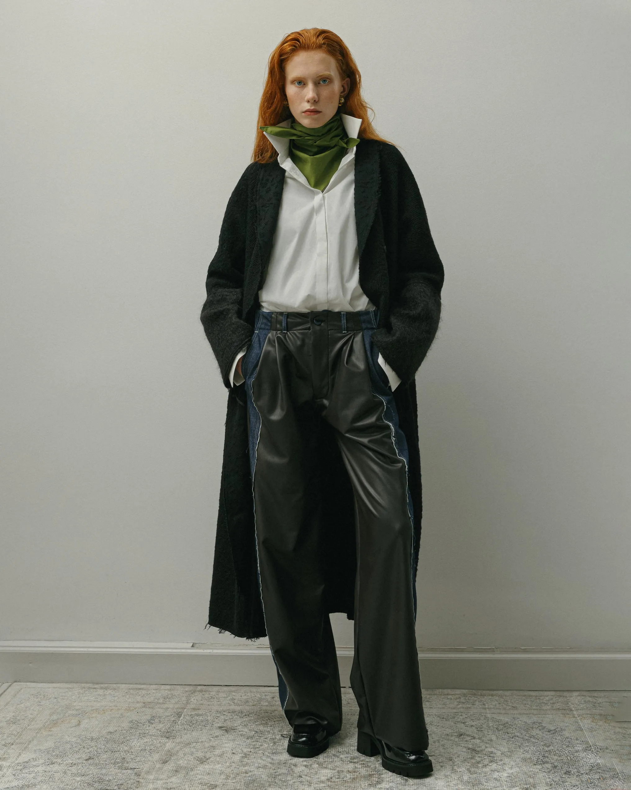 Eco  Leather-Denim Pants (last item)