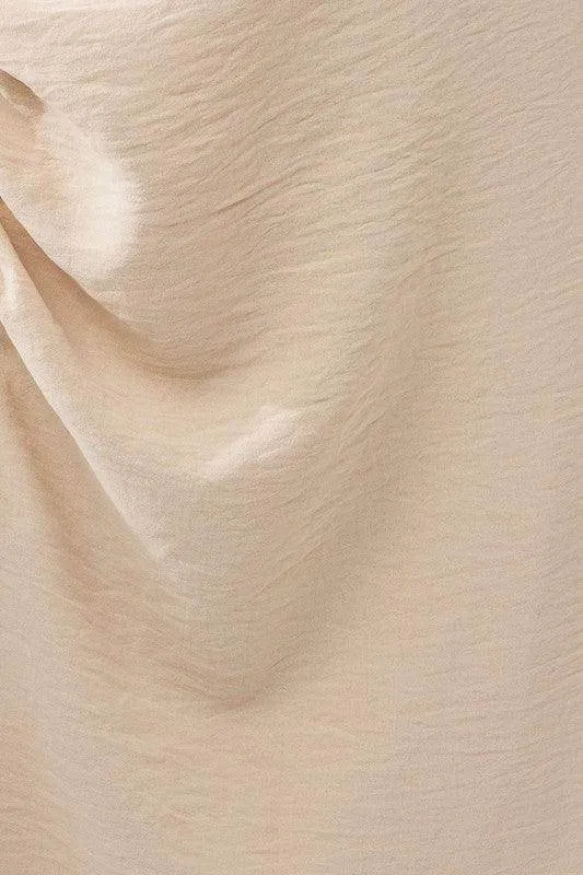 Elastic Shirring Midi Dress