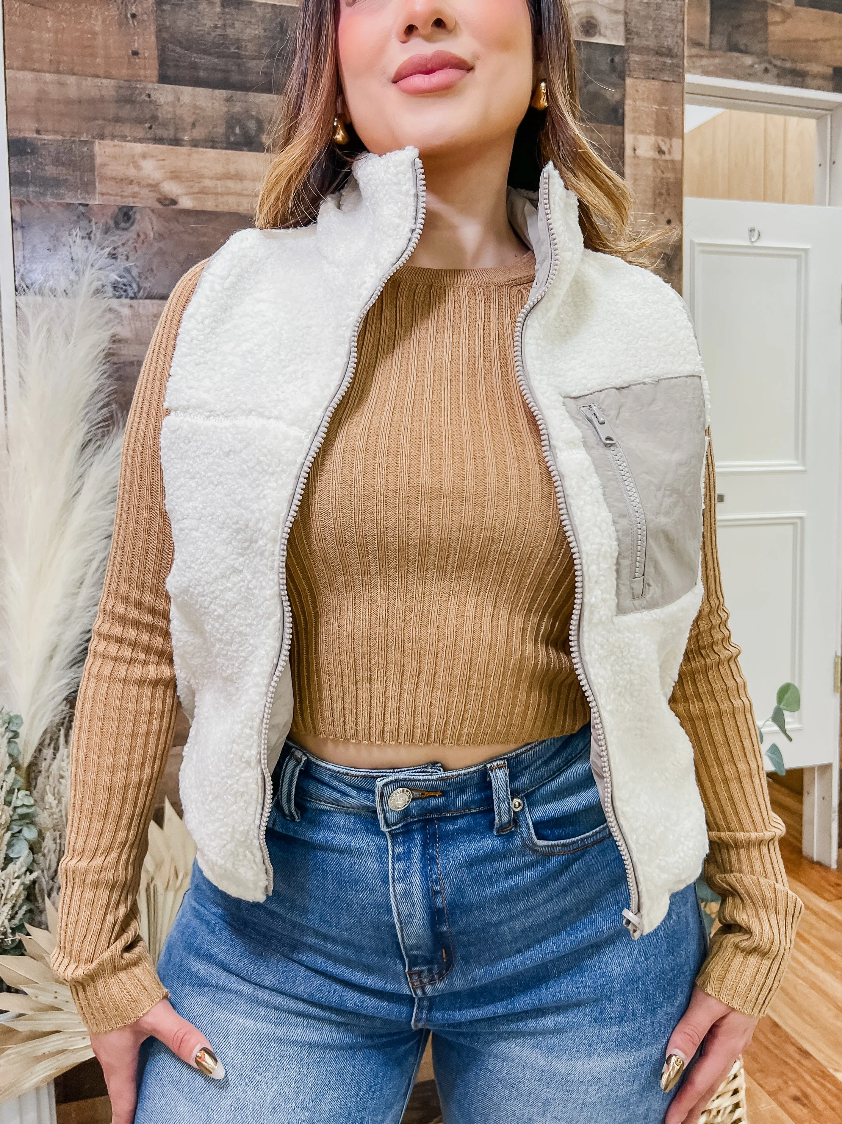 Emerson Shearling Reversible Vest
