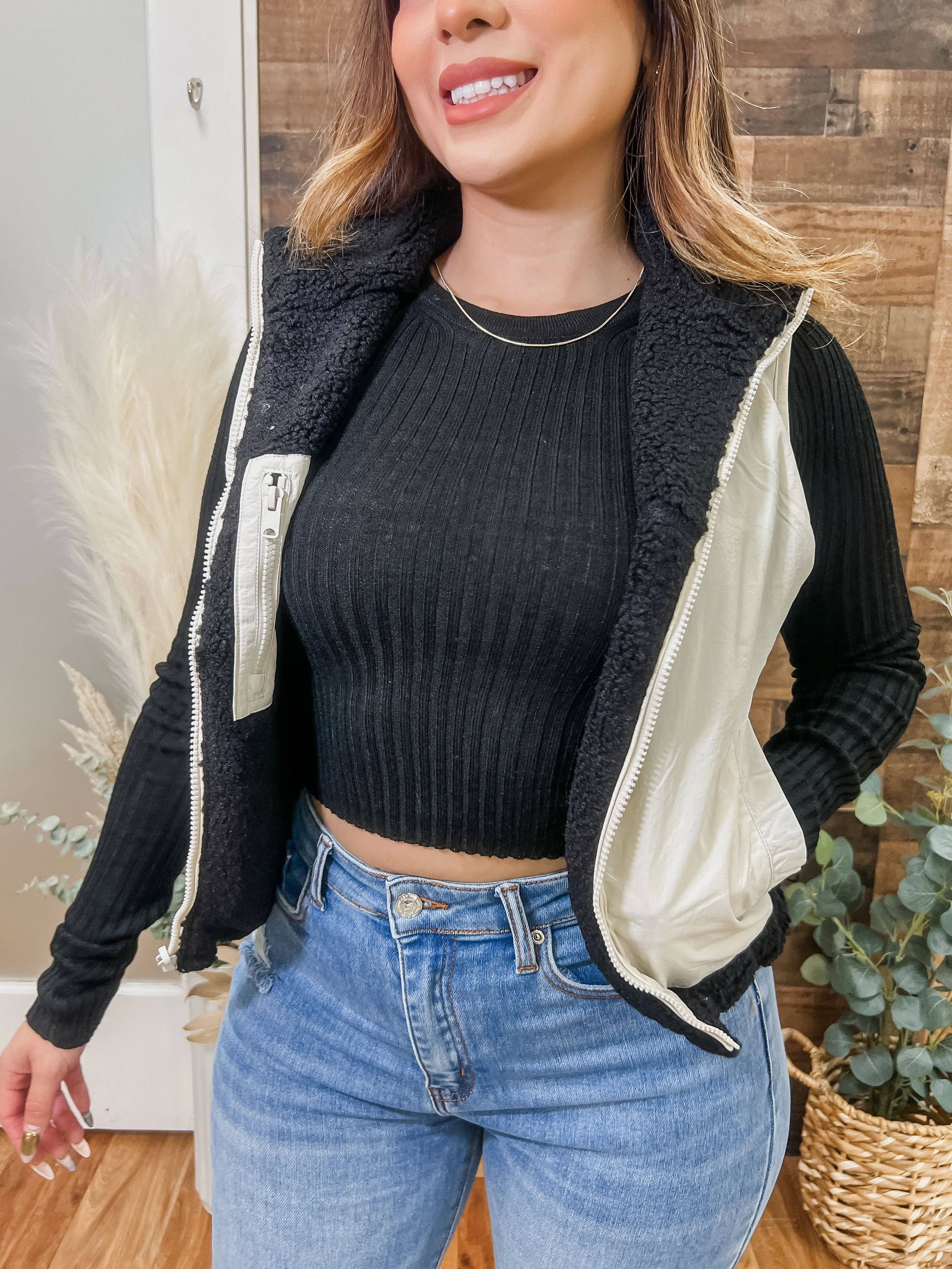 Emerson Shearling Reversible Vest