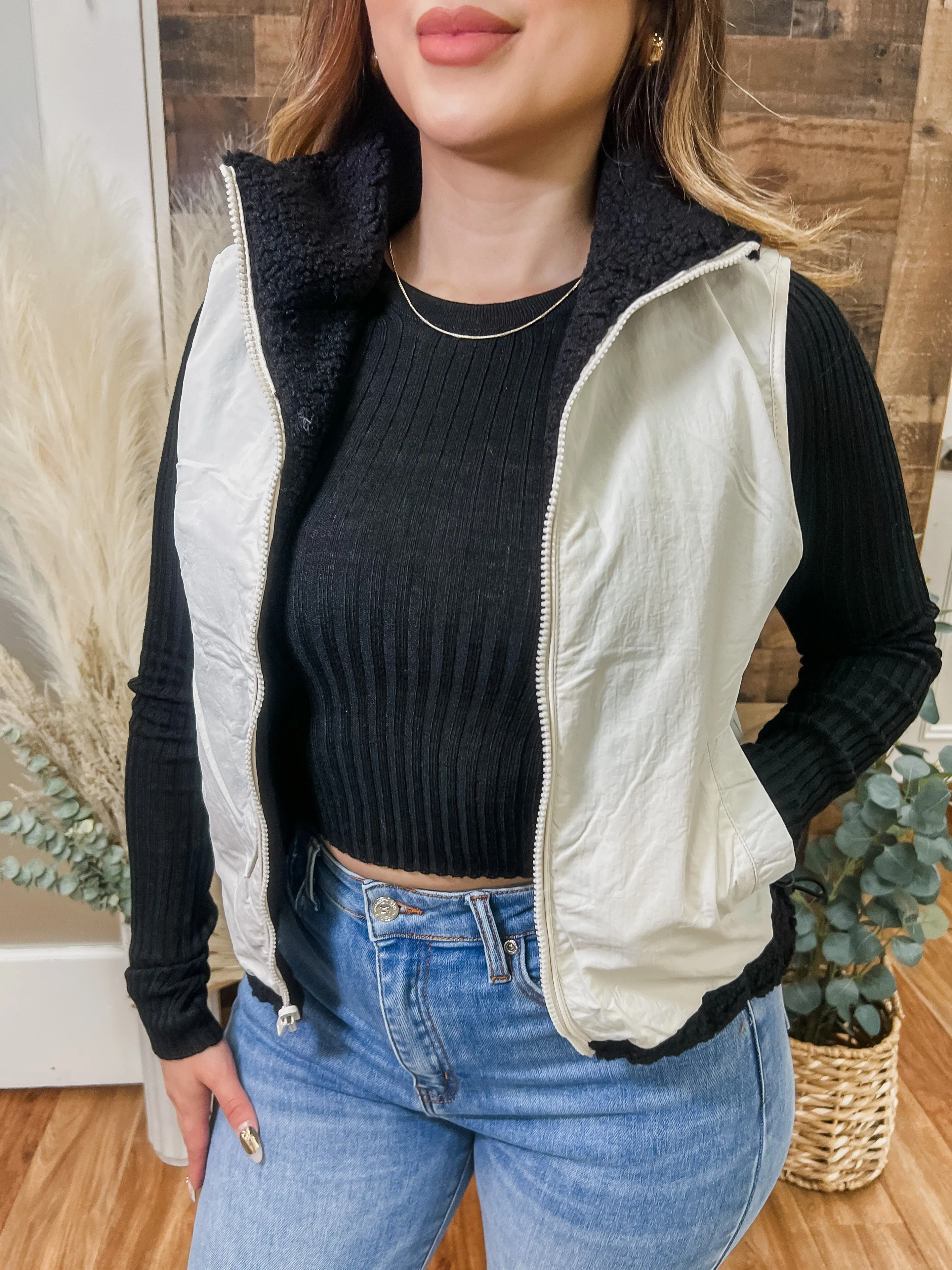 Emerson Shearling Reversible Vest