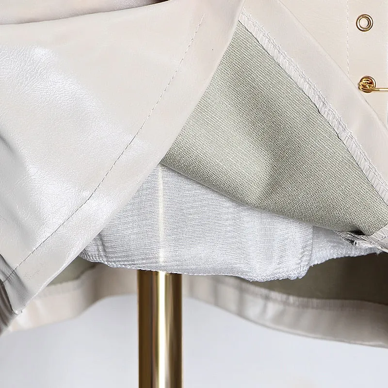 Faux Leather Mini Skirt