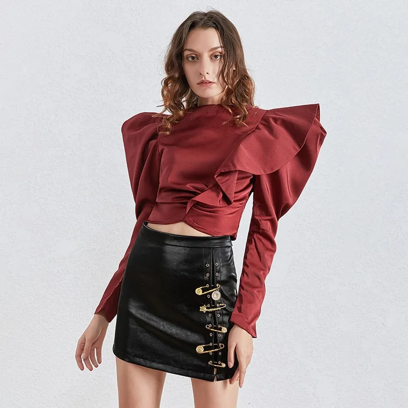 Faux Leather Mini Skirt